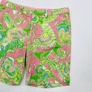 Lilly Pulitzer 6 pink & green bermuda avenue shorts